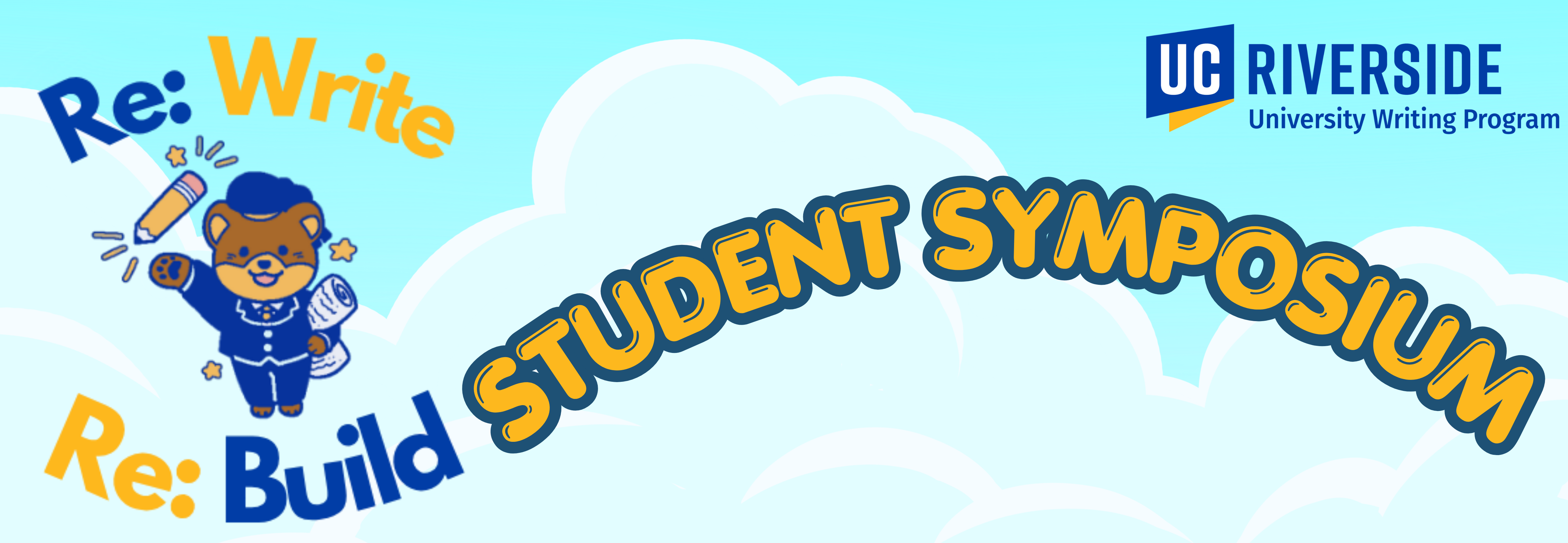 Rewrite Rebuild Logo for Spring 2026 atop wistful clouds
