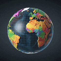 A globe spinning