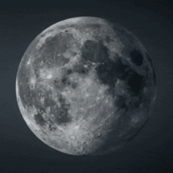 The Moon Spinning